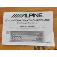 Manual Proprietário Rádio Alpine Original , usado comprar usado  Brasil 