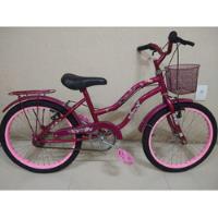 Bicicleta Infantil Passeio Aro 20 Cesta Feminina Rosa Verniz comprar usado  Brasil 