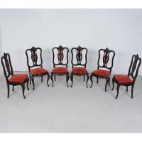 Conjunto 6 Cadeira Antiga Luis Xv Jacaranda comprar usado  Brasil 