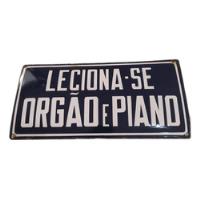 Placa Decorativa Para Aulas Órgão E Piano Em Metal comprar usado  Brasil 