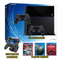 Playstation 4 + 02 Controles + Jogo Brinde + Carregador E Nota Fiscal comprar usado  Brasil 