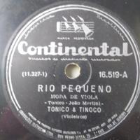 Disco 78 Rpm Tonico E Tinoco ( Rio Pequeno / Cabocla ) 1960 comprar usado  Brasil 