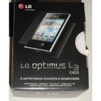 Celular LG Optimus L3 E400 Com Caixa E Manual Adr18 comprar usado  Brasil 