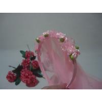 Usado, Fantasia Tiara Véu De Noiva Rosa Chiclete comprar usado  Brasil 