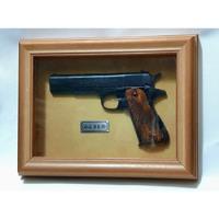 Quadro Decorativo Com Uma Réplica Da Pistola Colt 45 1911. comprar usado  Brasil 