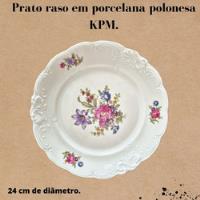 Prato Raso Em Porcelana Polonesa Kpm Floral., usado comprar usado  Brasil 