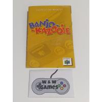 Banjo Kazooie - Manual Original - Nintendo 64 comprar usado  Brasil 