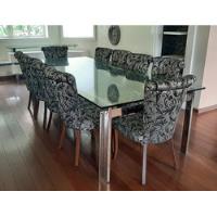 Mesa De Jantar Espetacular Com 10 Cadeiras Em Lindo Tecido comprar usado  Brasil 