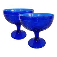 Par Taças Sobremesa Grandes Vidro Francês Luminarc Azul, usado comprar usado  Brasil 