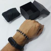 Bracelete Pulseira Unissex Emborrachado E Aço Moderna Legíti comprar usado  Brasil 