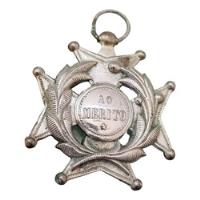 Antiga Medalha Comenda Ao Mérito Folheada A Prata Dupla Face, usado comprar usado  Brasil 