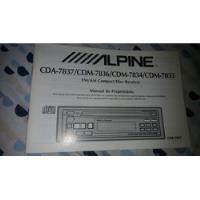Manual Do Rádio Alpina Modelo Cda-7833/37 Usado, usado comprar usado  Brasil 