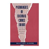 Livro Pathologies Of Rational Choice Theory - A Critique Of Applications In Political Science - Donald P. Green E Ian Shapiro [1994], usado comprar usado  Brasil 