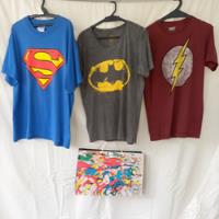 Camisetas Do Superman, Batman E Flash + Sacola Dc Comics comprar usado  Brasil 