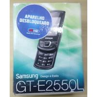 Usado, Celular Samsung Gt-e2550l Preto - Pequeno Antigo De Chip  comprar usado  Brasil 