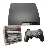 Ps3 Playstation 3 Slim 160gb Completo + 10jogos Midia Fisica, usado comprar usado  Brasil 