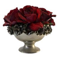Vaso De Flores Buque  Rosas Artificiais  Decoração De Mesa  comprar usado  Brasil 