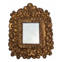 Espelho Antigo Barroco Entalhado Dourado Folheado Em Ouro comprar usado  Brasil 