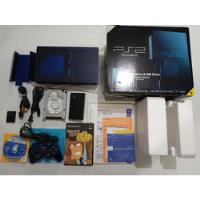 Playstation 2 Ps2 Fat Midnight Blue Bloqueado Japonês Serial Batendo + Caixa + Hd + Modem + Acessórios comprar usado  Brasil 