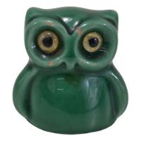 Usado, Escultura Coruja Em Porcelana Verde comprar usado  Brasil 