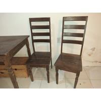 Conjunto De Mesa E 04 Cadeiras Em Madeira. comprar usado  Brasil 