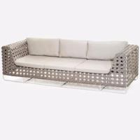 Usado, Sofa 3 Lugares Fibra Sintetica  Aluminio + 4 Almofadas Dec. comprar usado  Brasil 