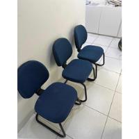 5 Cadeiras De Espera, Azul Em Bom Estado comprar usado  Brasil 