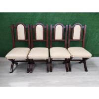 728: Conjunto Com Quatro Cadeiras Em Madeira comprar usado  Brasil 
