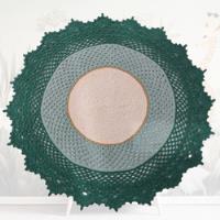 Tapete De Crochê Em Tons De Verde - Decoração Safári comprar usado  Brasil 