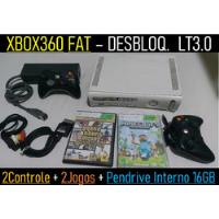 Xbox 360 Fat Desbl0. Lt3.0 + 2 Controle + Pen 16gb  + 2 Jogos - Xb2 comprar usado  Brasil 