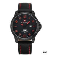 Usado, Relógio Masculino Naviforce 9061 Pulseira De Couro Vermelho comprar usado  Brasil 