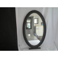 Antigo Espelho Moldura Oval 82 Cm Madeira Imbúia Anos 50 comprar usado  Brasil 