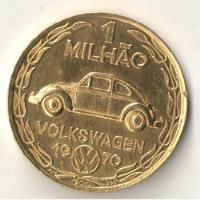 Medalha De Ouro Comemorativa 1 Milhao De Fuscas Ouro 7 Grama, usado comprar usado  Brasil 