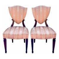 Par De Cadeiras Antigas Em Madeira E Com Tecido Nobre Rosa comprar usado  Brasil 