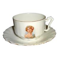 Xícara Chá Figura Dama Porcelana Limoges Art Nouveau, usado comprar usado  Brasil 
