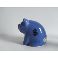Cofre Porco Porquinho Cerâmica Azul Para Guardar Moedas  comprar usado  Brasil 
