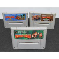 3 Cartuchos Super Donkey Kong 1 2 E 3 Nintendo Super Famicom comprar usado  Brasil 