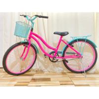 Usado, Bicicleta Aro 24 Bike Rosa Retrô Infantil Semi Nova Ciclismo comprar usado  Brasil 