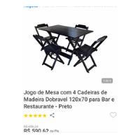 Mesas Bistrô 120x 70 4 Cadeiras, usado comprar usado  Brasil 