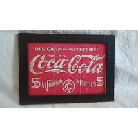 Quadro Decorativo Da Coca - Cola Azulejos E Moldura Madeira  comprar usado  Brasil 