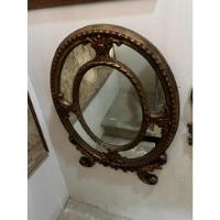Espelho Oval Moldura Em Madeira comprar usado  Brasil 