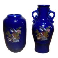 Usado, Vasos Decorativos Em Porcelana Azul Cobalto Desenhos Faisão comprar usado  Brasil 