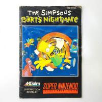 Manual The Simpsons Barts Nightmare Super Nintendo  comprar usado  Brasil 