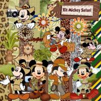 Kit Scrapbook Digital - Mickey Safari - Arte Final - Layout comprar usado  Brasil 