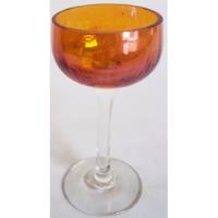 Taça Licor Antiga Ondulada Vidr Fogo Amberina Carnival Glass comprar usado  Brasil 