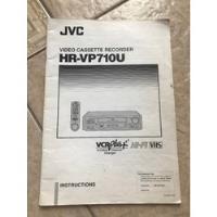 Manual Jvc Video Cassette Recorder Hr-vp710u T517 comprar usado  Brasil 