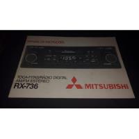 Manual Mitsubishi Rx-736 Toca Fitas Radio Digital Em Branco comprar usado  Brasil 