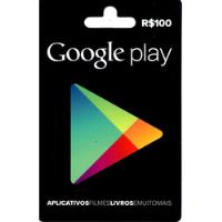 Cartão Google Play Store Gift Card R$100 Reais Br Android, usado comprar usado  Brasil 