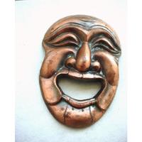 Antiga - Mascara Em Metal Vermelho Retratando Um Homem. comprar usado  Brasil 
