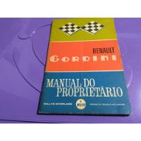 Manual Proprietário Renault Gordini Excelente Estado Orig -, usado comprar usado  Brasil 